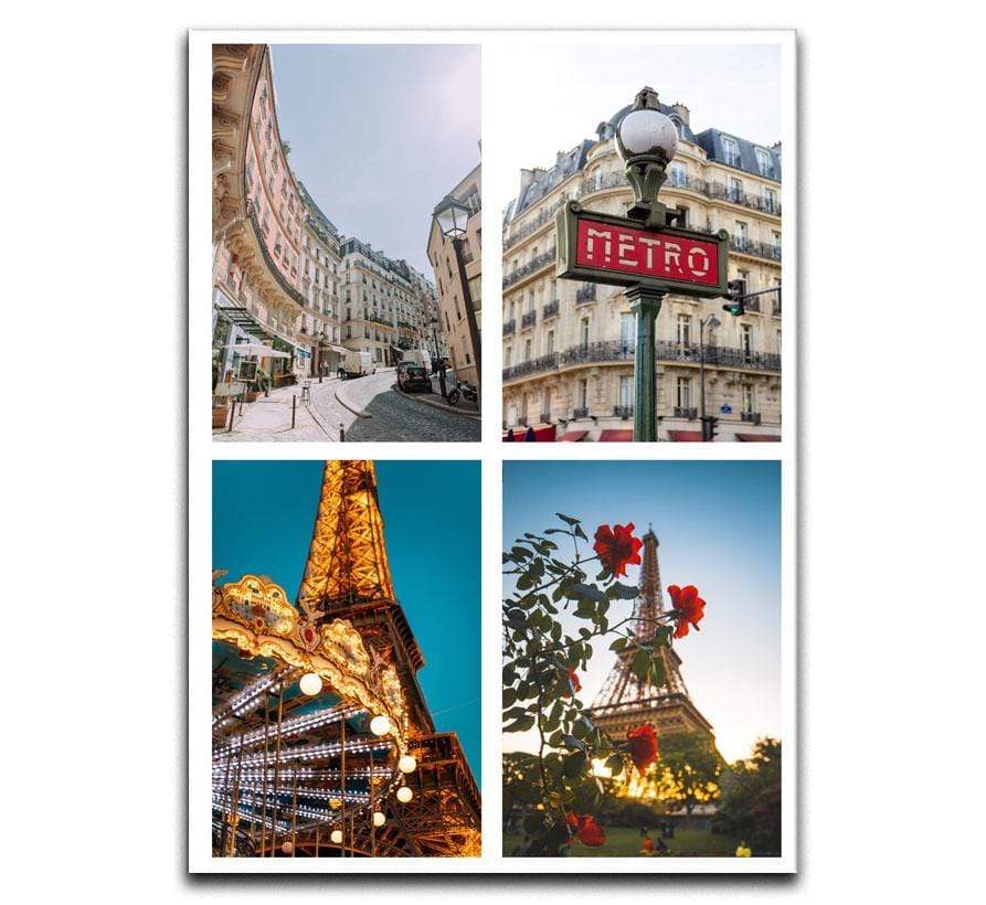 Portrait Personalised 4 Photo Collage Canvas